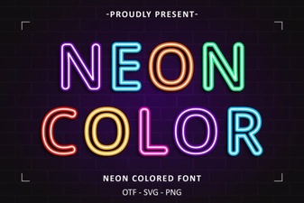 Bright Neon Fonts for Creative Web Design