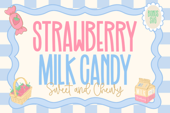 Strawberry Milk Candy Font: Design Projects & Inspiration