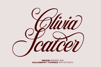 Olivia Scatter Font Design Projects & Inspiration